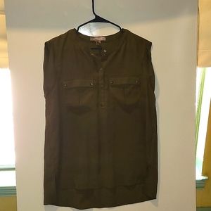 Forever 21 LG Olive Green sleeveless blouse